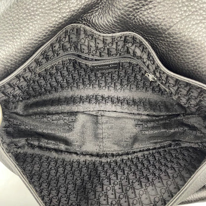 Dior Black Leather Saddle Bag