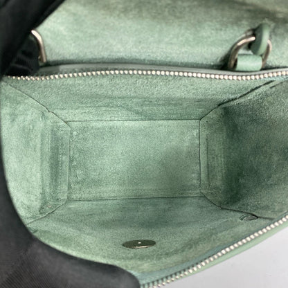 Celine Green Leather Handbag with Strap