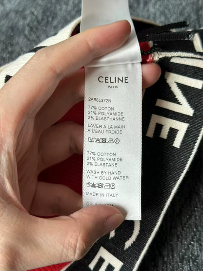 Red Celine Sleeveless Tank Top