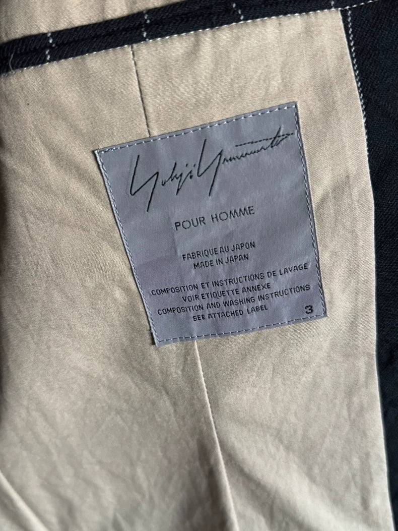 Yohji Yamamoto Pour Homme Pinstriped Blazer