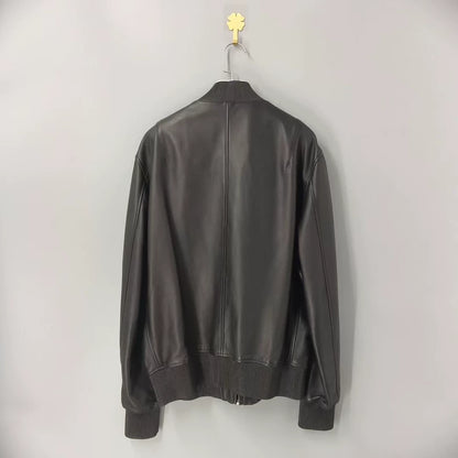 Givenchy Logo Leather Bomber Jacket-yf