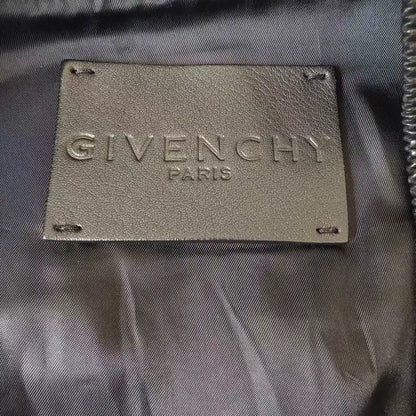 Givenchy Logo Leather Bomber Jacket-yf