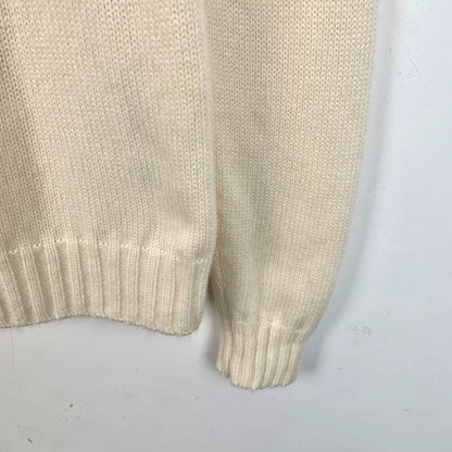 Beige Hooded Knit Sweater