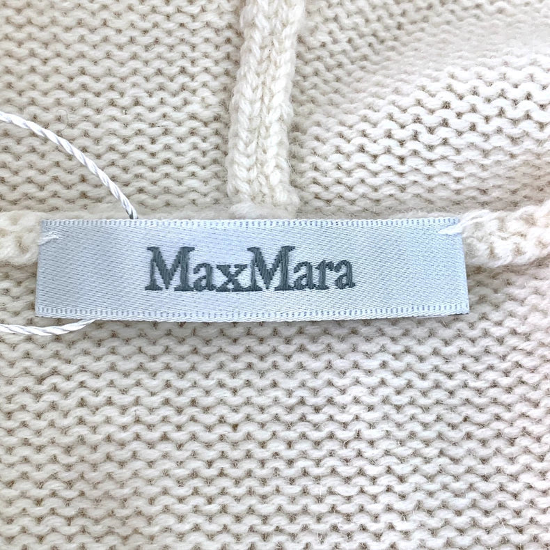 Beige Hooded Knit Sweater