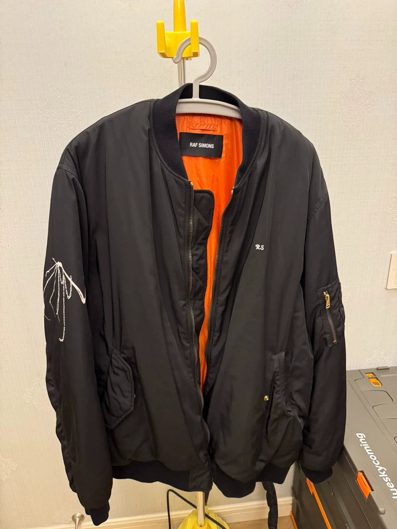 Raf Simons Spider Bomber Jacket in Black