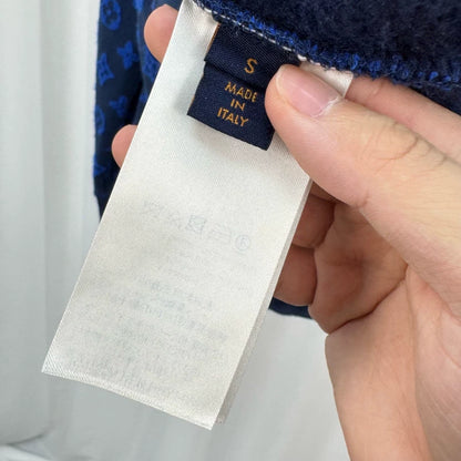 Louis Vuitton Blue Monogram Flocked Sweatshirt-yf