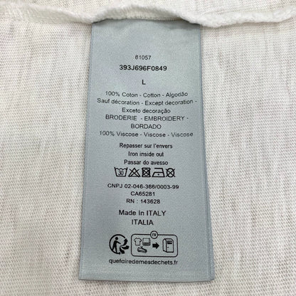 Dior Embroidered Logo Cotton T-Shirt