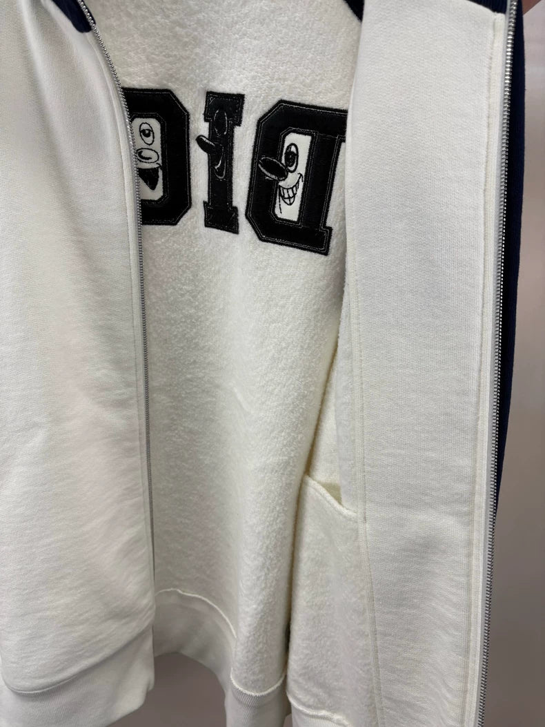 Dior Embroidered Logo Zip Jacket XXL