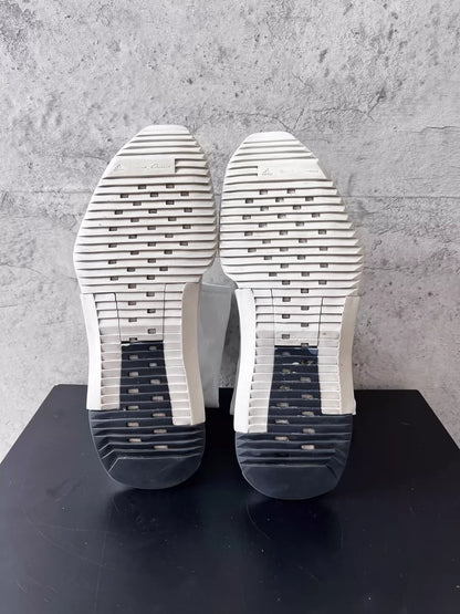 Rick Owens White Leather Tank Boots-yf