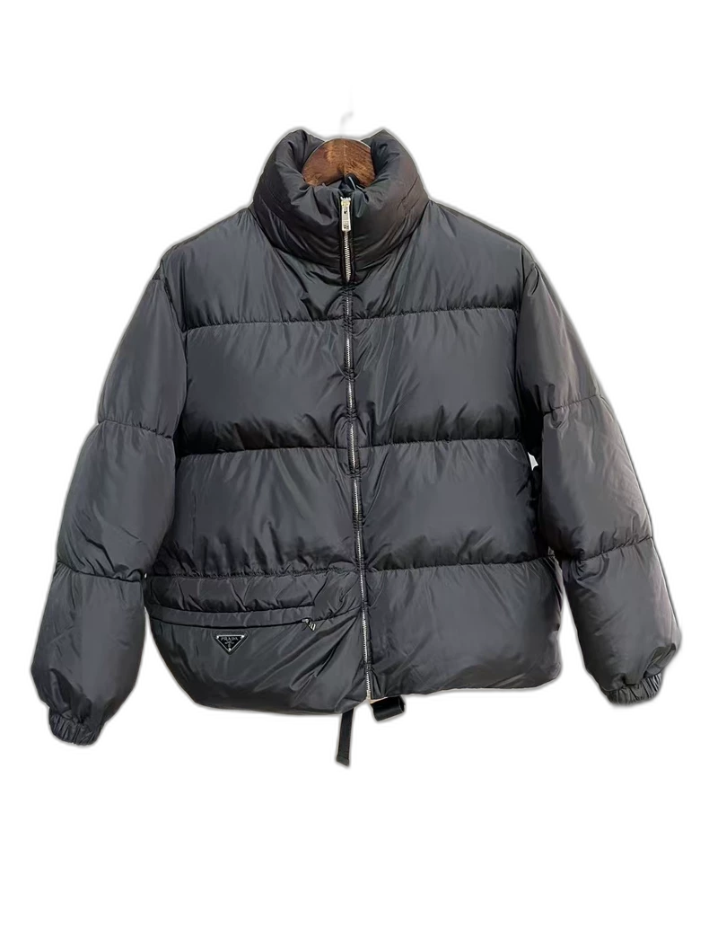 Prada Puffer Jacket with Triangle Logo Pocket