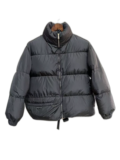 Prada Puffer Jacket with Triangle Logo Pocket