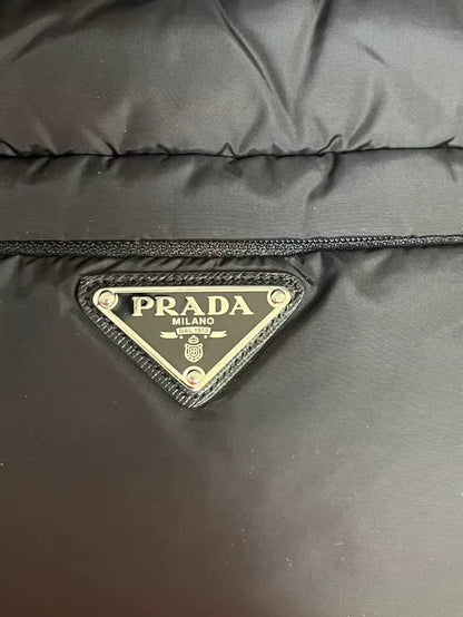 Prada Puffer Jacket with Triangle Logo Pocket