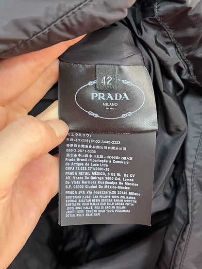 Prada Puffer Jacket with Triangle Logo Pocket