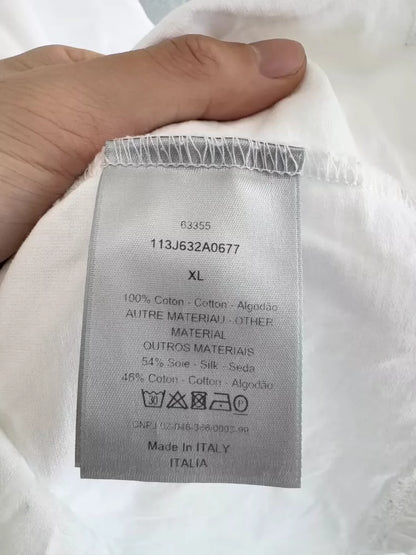 White Short Sleeve Dior Shirt