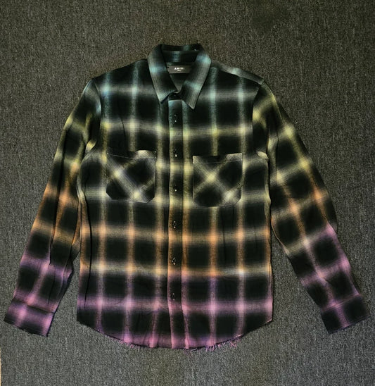 Amiri Gradient Plaid Flannel Shirt-yf