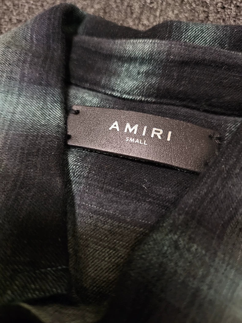 Amiri Gradient Plaid Flannel Shirt-yf