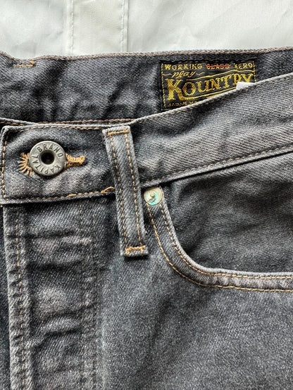 Kapital Black Denim Jeans with Bead Detail