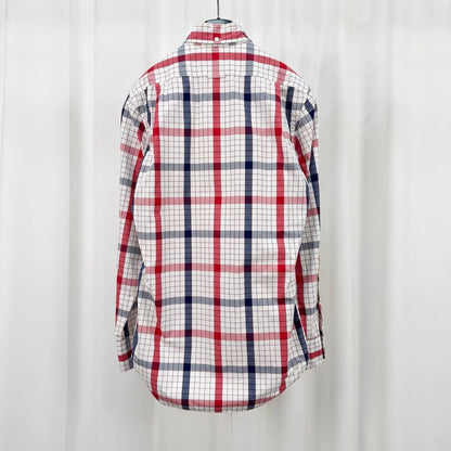 Thom Browne Red White Plaid Shirt-yf