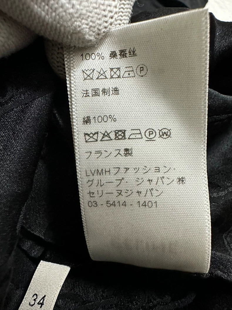 Celine Black Silk Long Dress-yf