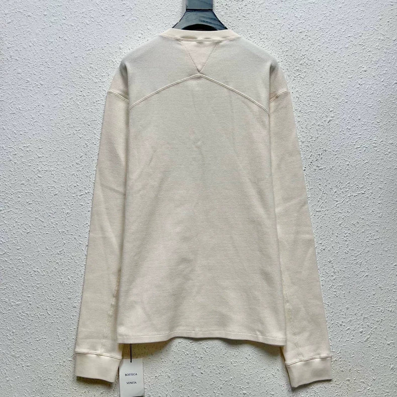 Bottega Veneta Waffle Knit Long Sleeve Top