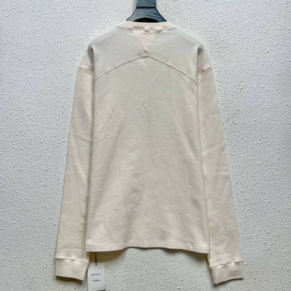 Bottega Veneta Waffle Knit Long Sleeve Top