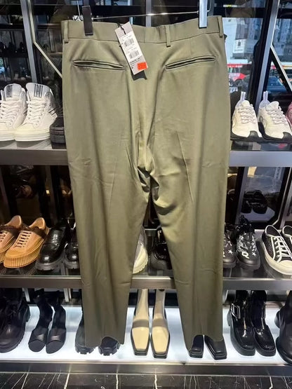 DIOR army green wool trousers-zp