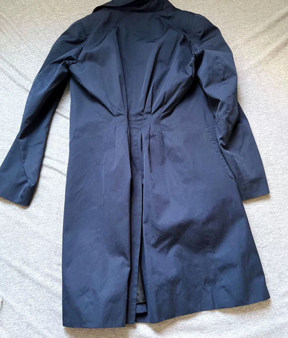 Dries van noten glossy dark blue trench coat - DMC