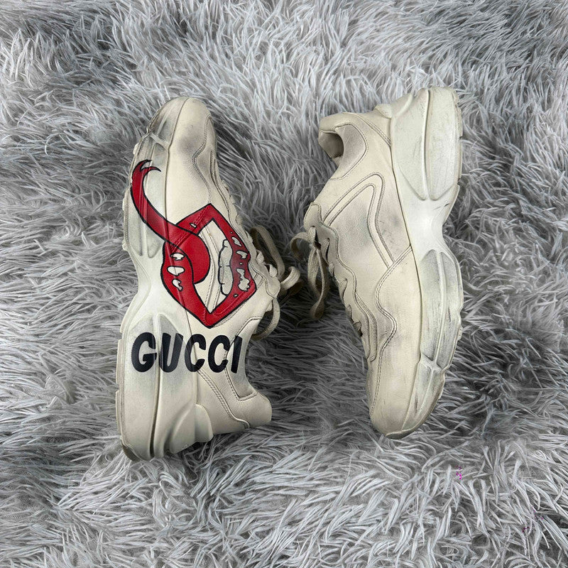 Gucci Rhyton Leather Casual Sneakers for Men 0079