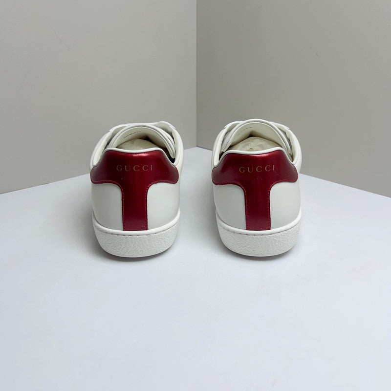 Gucci White Ace Leather Low-Top Fashion Sneakers 0079