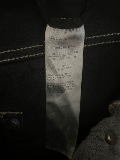 Rick Owens ss19 babel black waxed shorts