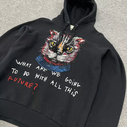 Gucci Cat Hoodie with Sequins