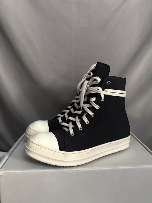 Rick Owens High-Top Cotton Sneakers-yf