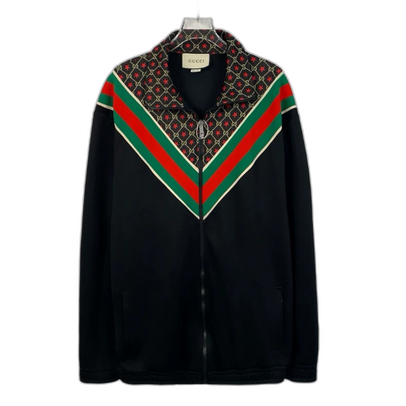 Gucci Black Logo Star Zip Jacket XL