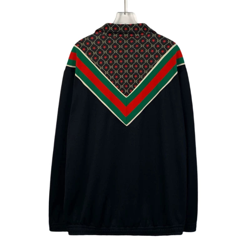 Gucci Black Logo Star Zip Jacket XL