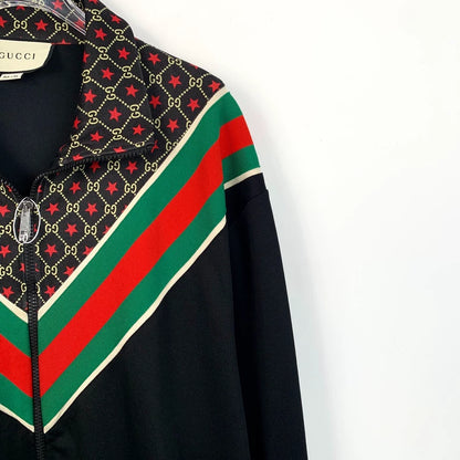 Gucci Black Logo Star Zip Jacket XL
