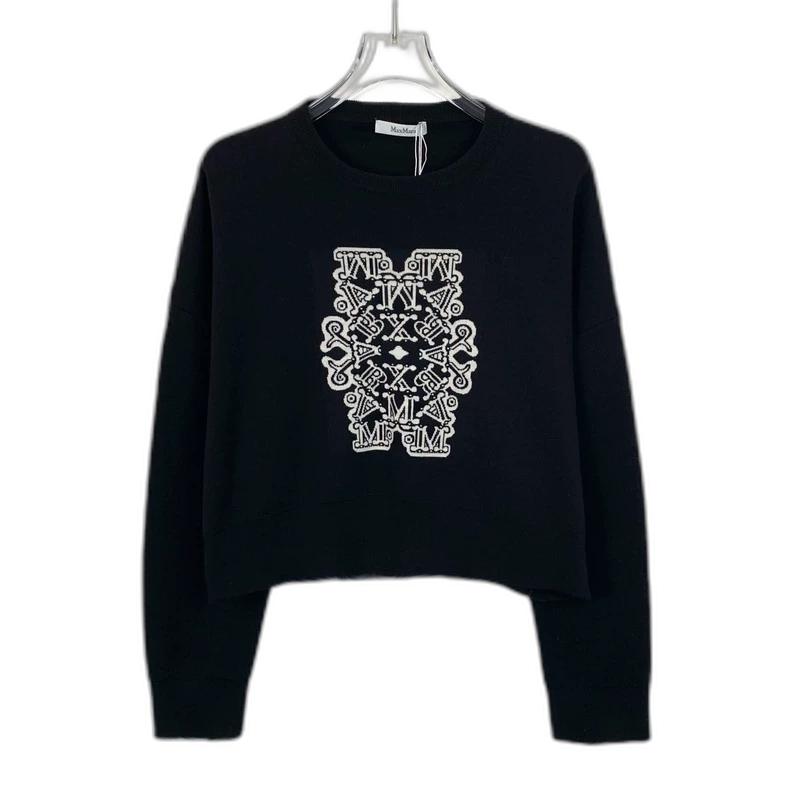 maxmara Black Logo Knit Sweater