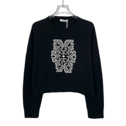 maxmara Black Logo Knit Sweater