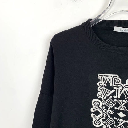 maxmara Black Logo Knit Sweater