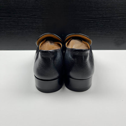 Gucci Jordaan Black Leather Slip-On Shoes 0079