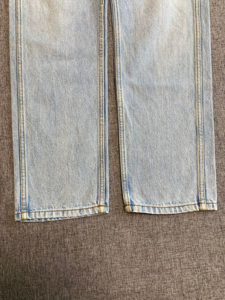 Gucci Bee Embroidered Denim Pants-zp