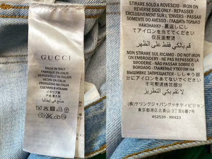 Gucci Bee Embroidered Denim Pants-zp