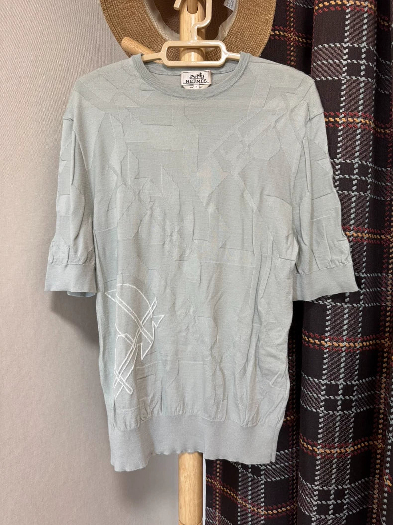 Hermes Short Sleeve Knit Top-yf