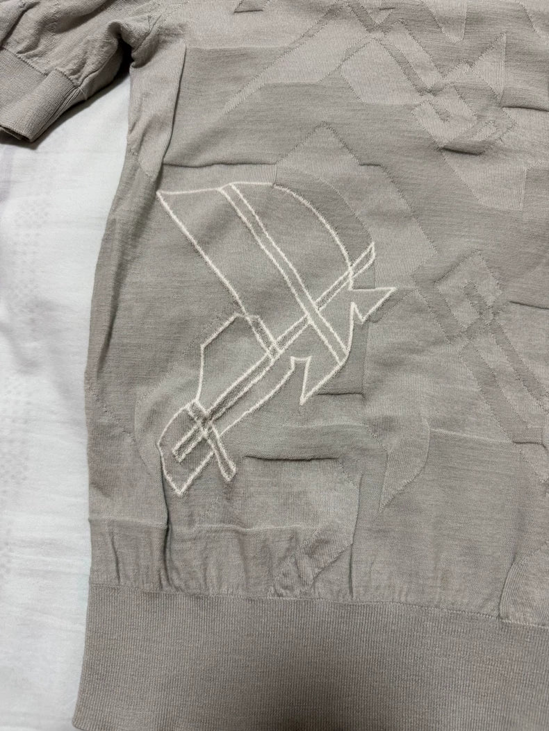 Hermes Short Sleeve Knit Top-yf