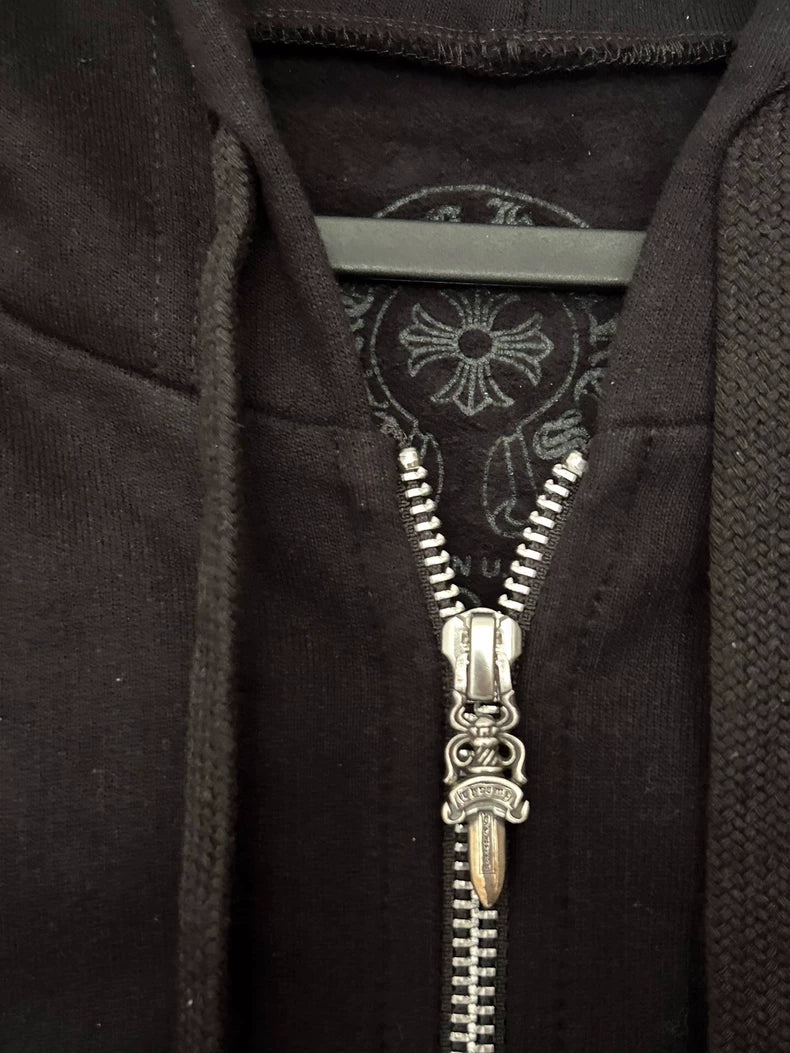 Chrome Hearts Red Cross Zip Hoodie