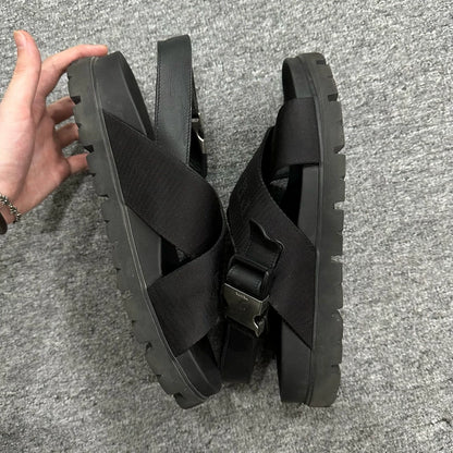 Prada Functional Buckle Sandals