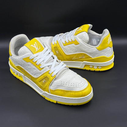 Louis Vuitton Yellow and White Trainer Sneakers 0079