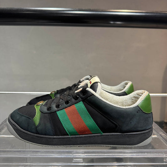 Gucci Screener GG Black Suede Low-Top Sneakers 0079