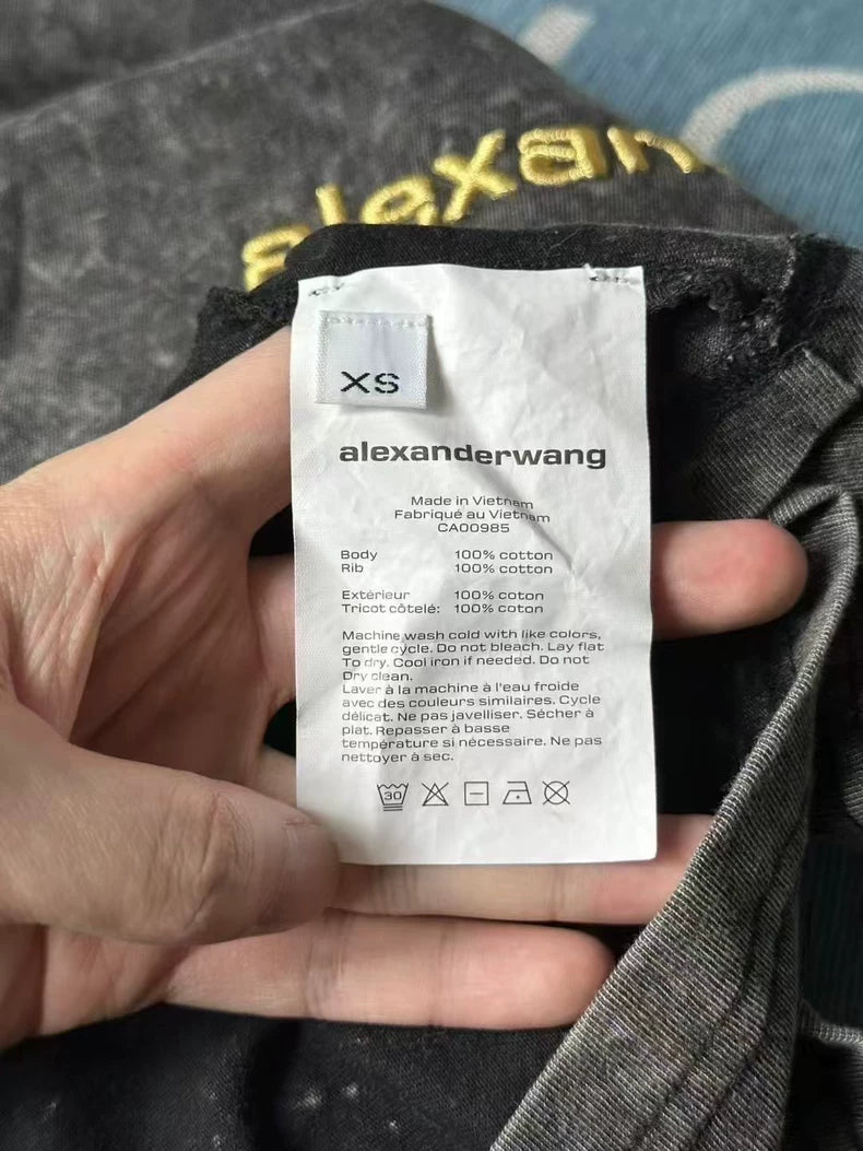 Alexander Wang Short Sleeve Crop Top