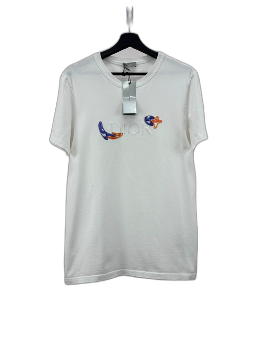 Dior Kenny Artist Collaboration Embroidered Logo T-shirt