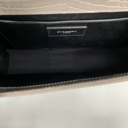 YSL Crocodile Embossed Kate Crossbody Bag